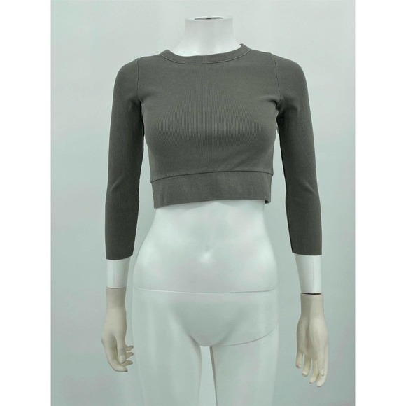 NSF Top Pigment Cargo Ribbed Cropped Crop Women's Sz S NEW NWT N129 - Picture 1 of 2